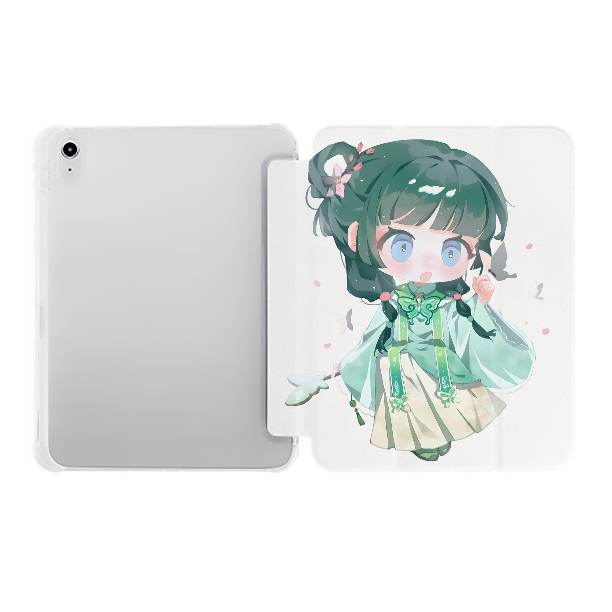 （画像用） 薬屋のひとりごと The Apothecary Diaries IPad ケース ペン収納付き 三つ折りスタンド PUレザー×シリコン 対応機種9.5/10.5/10.9インチ
